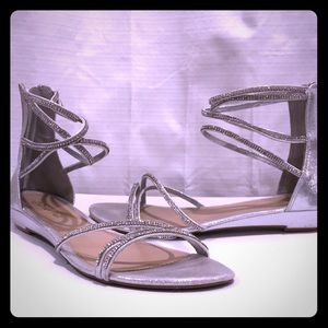 DreamPairs silver and Rhinestone strappy sandal